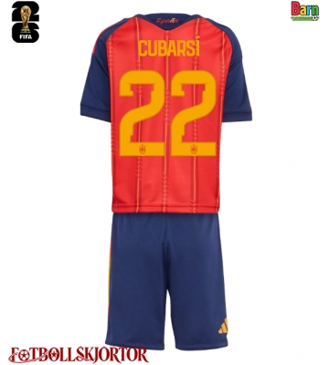 Spanien Pau Cubarsi #22 Hemmakläder Barn VM 2026 Kortärmad (+ Korta byxor)